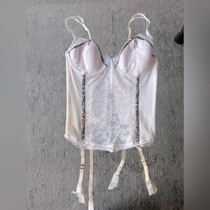 Vintage Victoria's Secret Sexy Things (2000’s) Lace & Leopard Print Corset - 34C